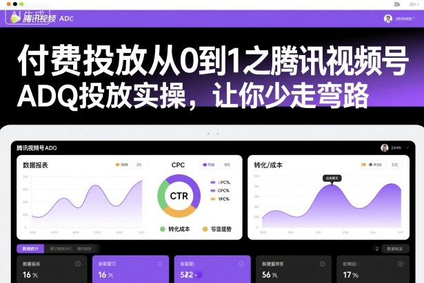 付费投放从0到1之腾讯视频号ADQ投放实操，让你少走弯路-选优云网创