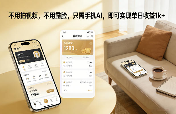 不用拍视频，不用露脸，只需手机AI，即可实现单日收益1k+【揭秘】-选优云网创