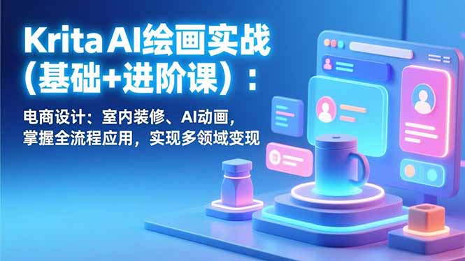 Krita AI绘画实战(基础+进阶课-选优云网创