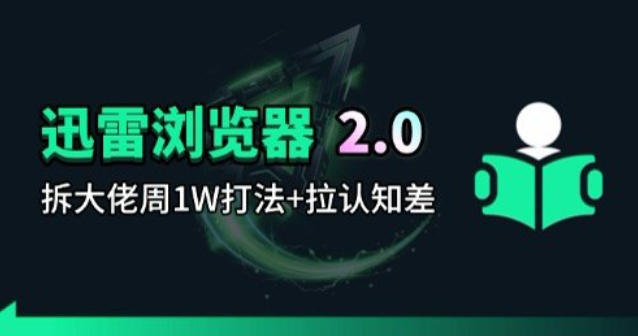 迅雷浏览器项目2.0_拆个大佬周1W的打法-选优云网创