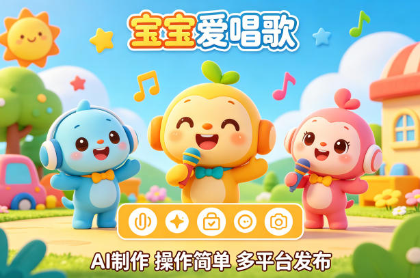 AI制作儿歌动画短视频，可多平台发布，操作简单好上手-选优云网创