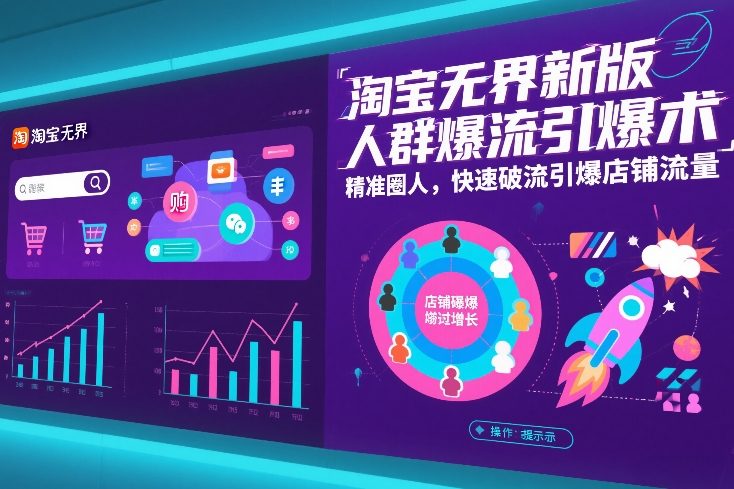 淘宝无界新版人群爆流引爆术，精准圈人，快速破流引爆店铺流量-选优云网创