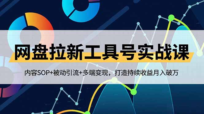 网盘拉新工具号实战课，内容SOP+被动引流+多端变现，打造持续收益月入破万-选优云网创