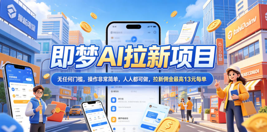 2026年即梦AI拉新项目最新玩法，无任何门槛，操作非常简单，人人都可做，拉新佣金最高13米每单(更新07月25日)-选优云网创