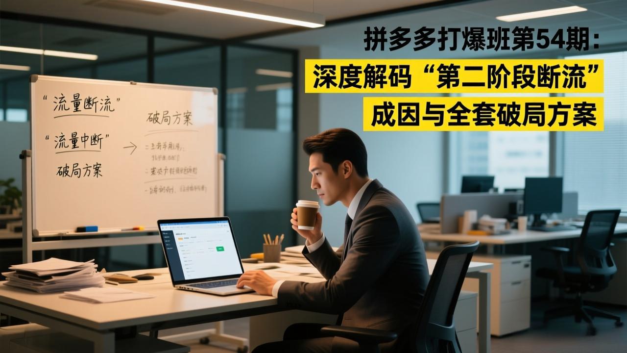拼多多打爆班第54期：深度解码“第二阶段断流”成因与全套破局方案-选优云网创