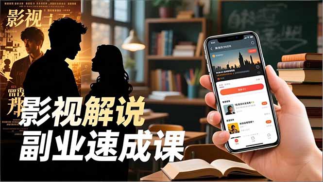 Tk影视解说副业速成课，软件安装、全流程实操、爆款预设，新手两周变现-选优云网创
