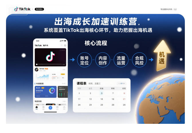 出海成长加速训练营，系统覆盖TikTok出海核心环节，助力把握出海机遇(更新)-选优云网创