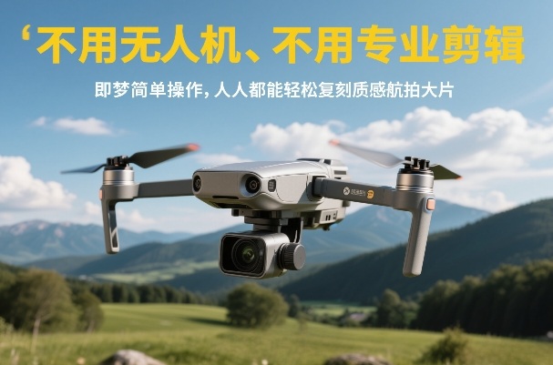 不用无人机、不用专业剪辑，即梦简单操作，人人都能轻松复刻质感航拍大片-选优云网创