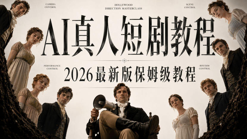 AI真人短剧制作全流程,AI视频大佬专为零基础研制的AI短剧教程,保姆级教程,新手一学就会!-选优云网创