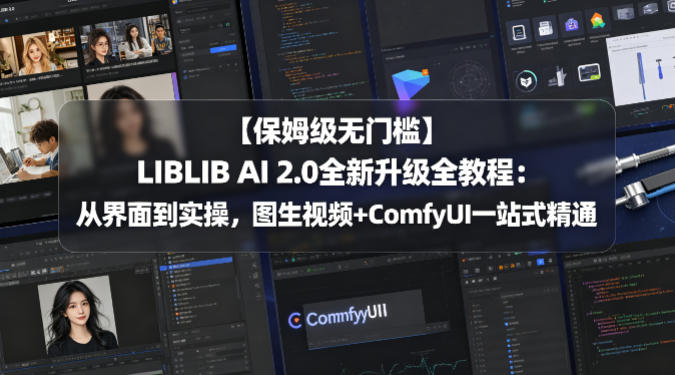 【保姆级无门槛】LIBLIB AI 2.0全新升级全教程：从界面到实操，图生视频+ComfyUI一站式精通-选优云网创