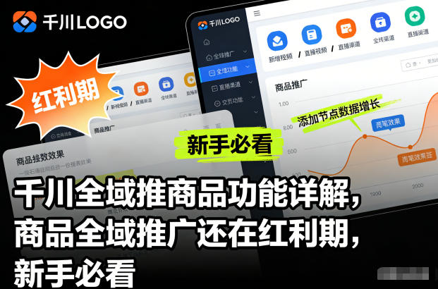 千川全域推商品功能详解，商品全域推广还在红利期，新手必看-选优云网创