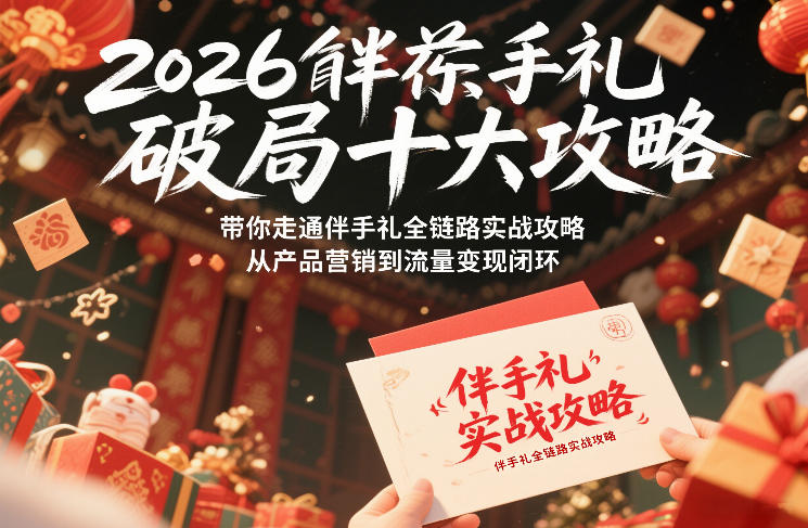 2026伴手礼破局十大攻略，带你走通伴手礼全链路实战攻略，从产品营销到流量变现闭环-选优云网创