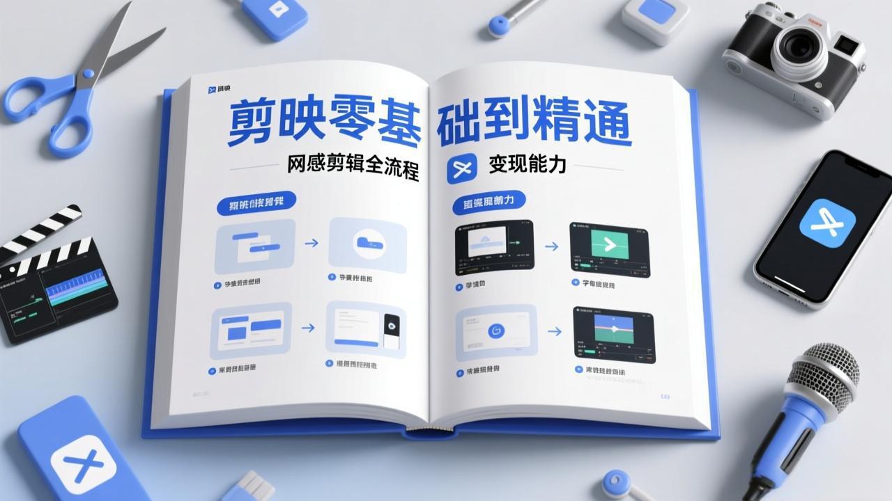 剪映零基础也能快速上手，从入门到精通掌握网感剪辑全流程，掌握能直接变现的剪辑能力-选优云网创