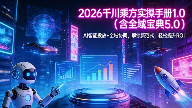 2026 千川乘方实操手册 1.0(含全域宝典 5.0-选优云网创