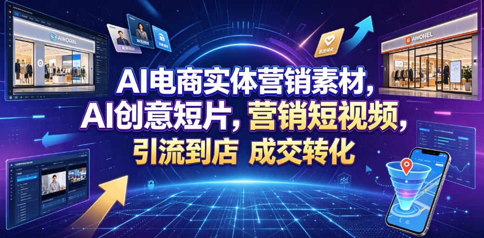 AI电商实体营销素材，AI创意短片，高效打造营销短视频，轻松引流到店，稳定提升门店客流与成交转化-选优云网创