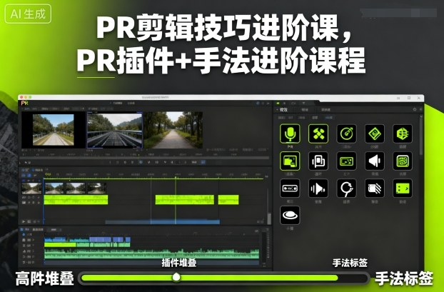 PR剪辑技巧进阶课，PR插件+手法进阶课程-选优云网创