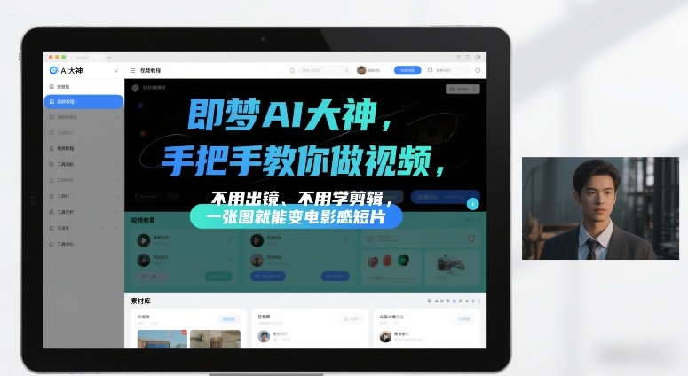 即梦AI大神手把手教你做视频，不用出镜、不用学剪辑，一张图就能变电影感短片-选优云网创
