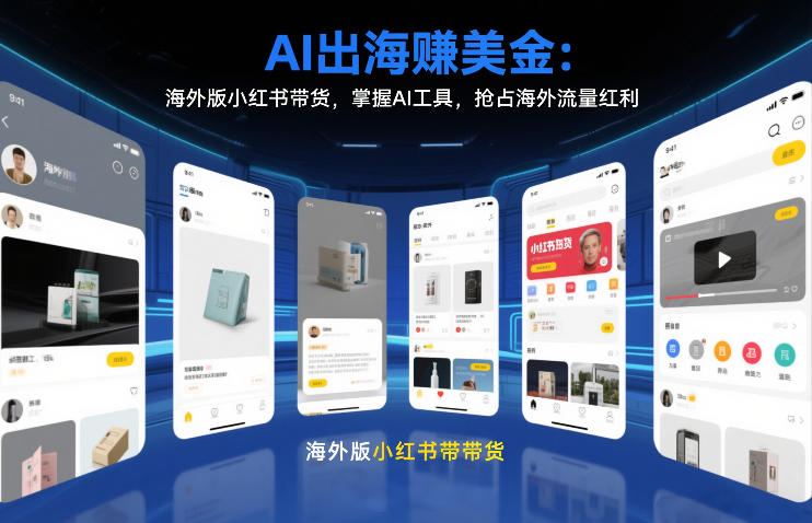 AI出海賺美金：海外版小红书带货，掌握AI工具，抢占海外流量红利(更新2026)-选优云网创