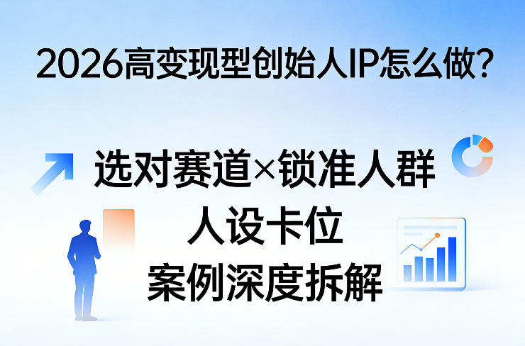 2026高变现型创始人IP怎么做？选对赛道×锁准人群×人设卡位×案例深度拆解-选优云网创