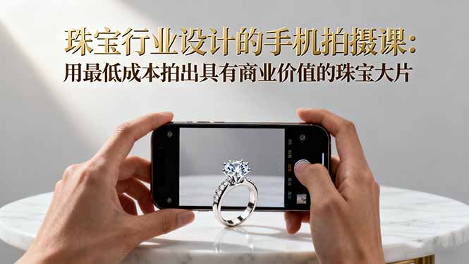 珠宝行业设计的手机拍摄课:用最低成本拍出具有商业价值的珠宝大片!-选优云网创