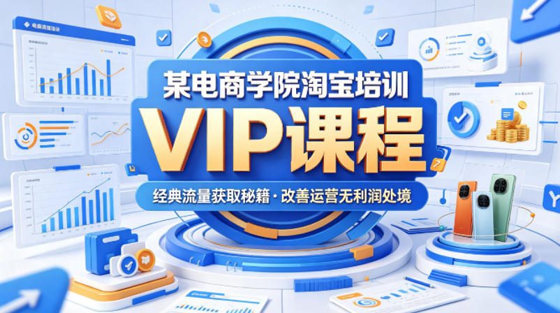 某电商学院淘宝培训VIP课程,各种经典有用的流量获取秘籍,改善运营产品没利润的处境(2026年6月)-选优云网创