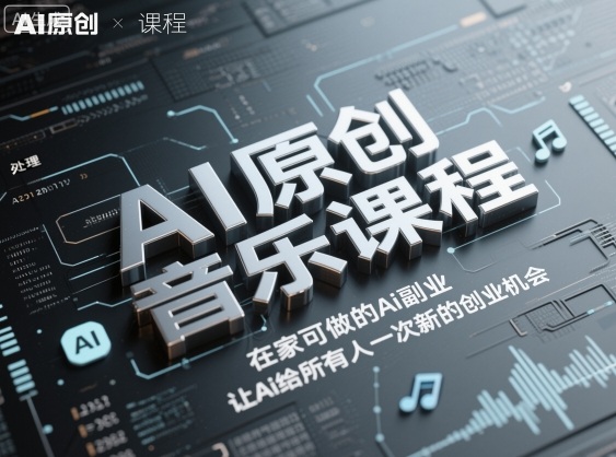AI原创音乐课程，在家可做的Ai副业，让Ai给所有人一次新的创业机会-选优云网创