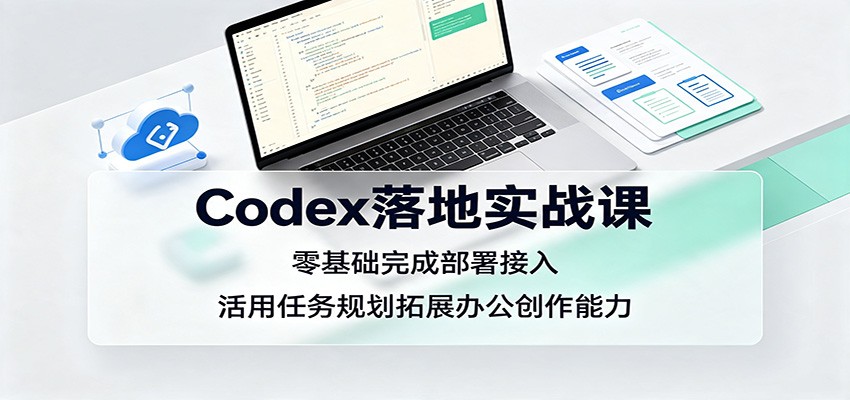 Codex落地实战课：零基础完成部署接入，活用任务规划拓展办公创作能力-选优云网创