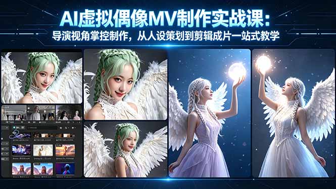 AI虚拟偶像MV制作实战教学：导演视角掌控制作，从人设策划到剪辑成片一站式教学-选优云网创