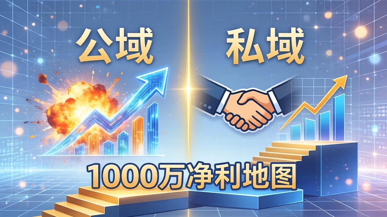 公域玩命出爆款，私域悄悄做成交：这套AI内训课，2026给你打通1000万净利的地图-选优云网创