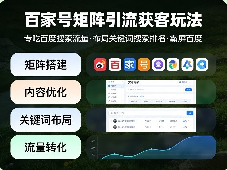 百家号矩阵引流获客玩法，专吃百度搜索流量，布局关键词搜索排名，霸屏百度-选优云网创