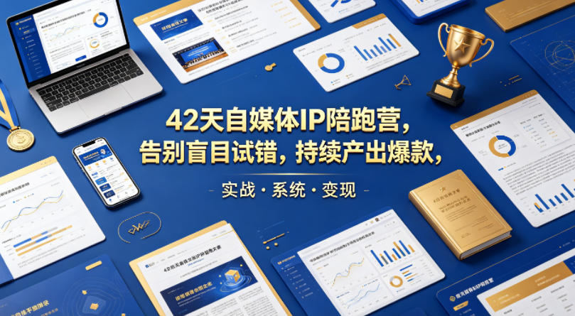 42天自媒体IP陪跑营，告别盲目试错，持续产出爆款，实战·系统·变现(更新2026)-选优云网创