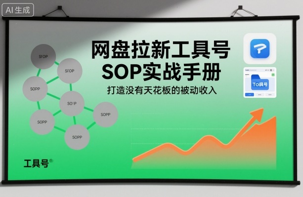 网盘拉新工具号SOP实战手册，打造没有天花板的被动收入-选优云网创