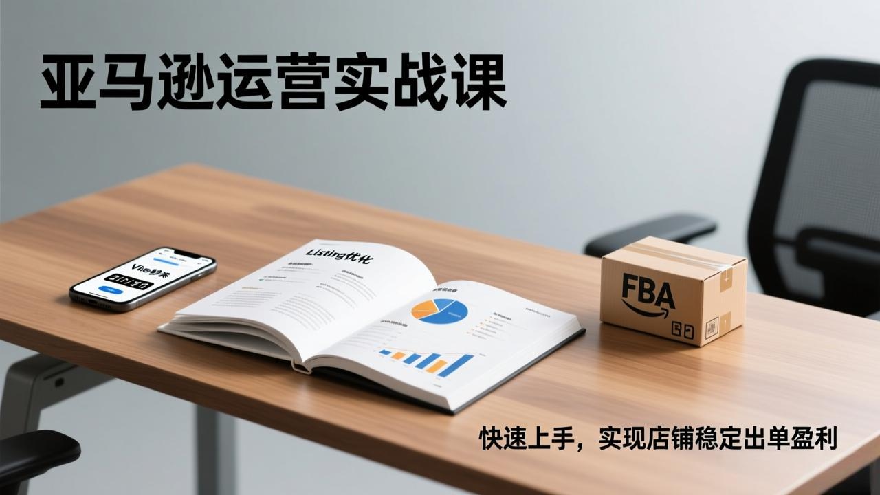 亚马逊运营实战课，Listing优化、Vine秒杀、FBA发货，快速上手，实现店铺稳定出单盈利-选优云网创