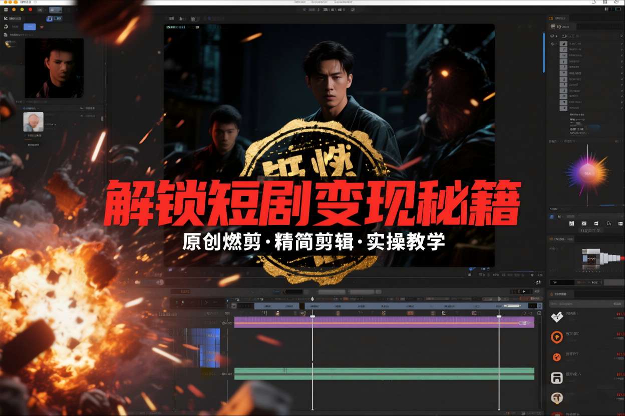 短剧拉新之原创燃剪精简剪辑实操课，解锁短剧变现秘籍-选优云网创