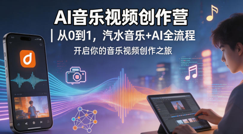 AI音乐视频创作营｜从0到1，汽水音乐+AI全流程，开启你的音乐视频创作之旅-选优云网创