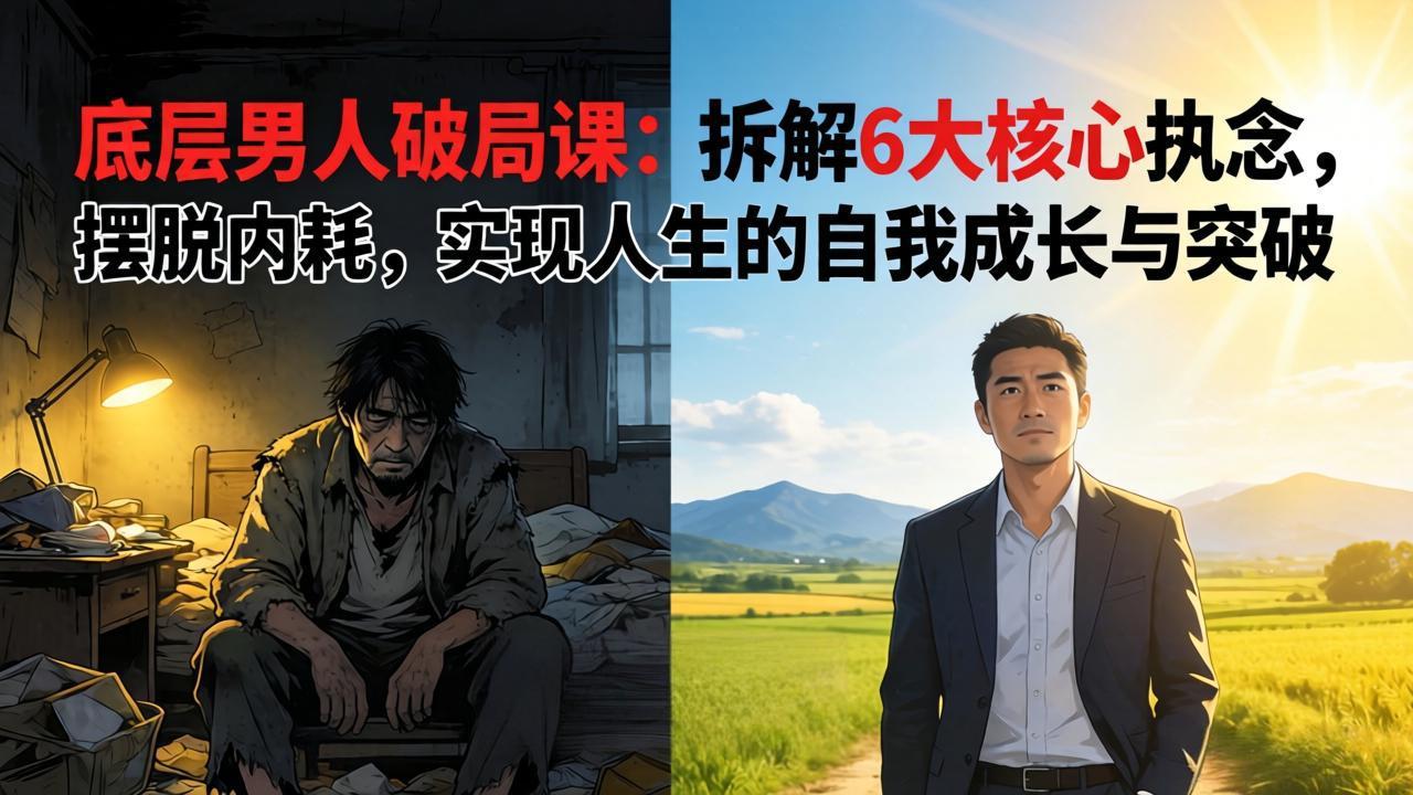 付费文章：底层男人破局课：拆解 6 大核心执念，摆脱内耗，实现人生的自我成长与突破-选优云网创