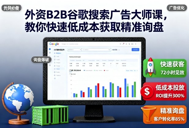 外资B2B谷歌搜索广告大师课，教你快速低成本获取精准询盘-选优云网创