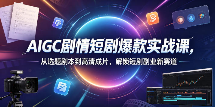 AIGC剧情短剧爆款实战课，从选题剧本到高清成片，解锁短剧副业新赛道（更新0906）-选优云网创