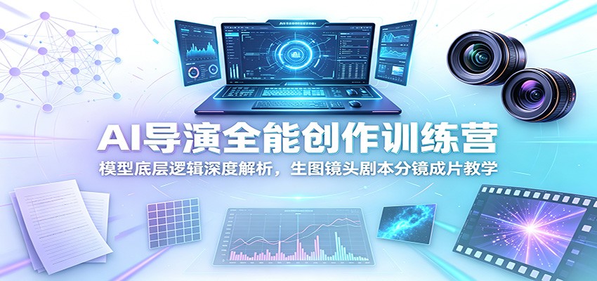AI导演全能创作训练营：模型底层逻辑深度解析，生图镜头剧本分镜成片教学-选优云网创