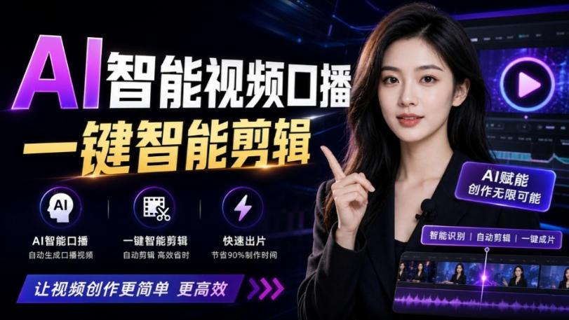 AI智能视频口播一键剪辑，轻松出效果！口播动效库Skill来了，一键给添加动态文字、数据展示等video-talkcraft-选优云网创