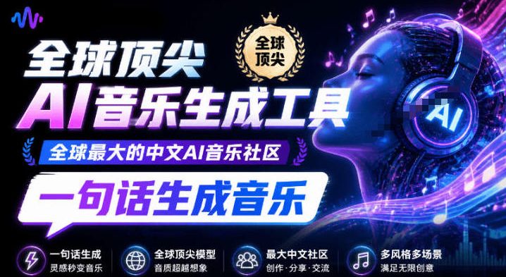 热门爆款AI工具!AI音乐一键生成器,效果逼真,一句话即可创建歌曲音效音乐,小白也可以轻松上手音述-选优云网创