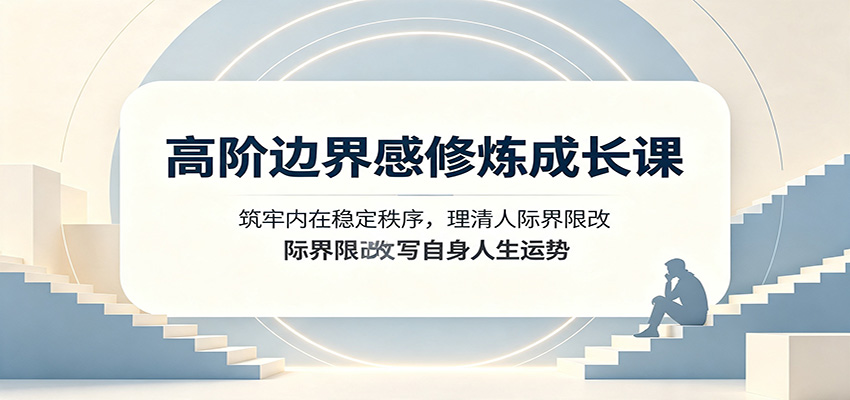 高阶边界感修炼成长课:筑牢内在稳定秩序,理清人际界限改写自身人生运势-选优云网创