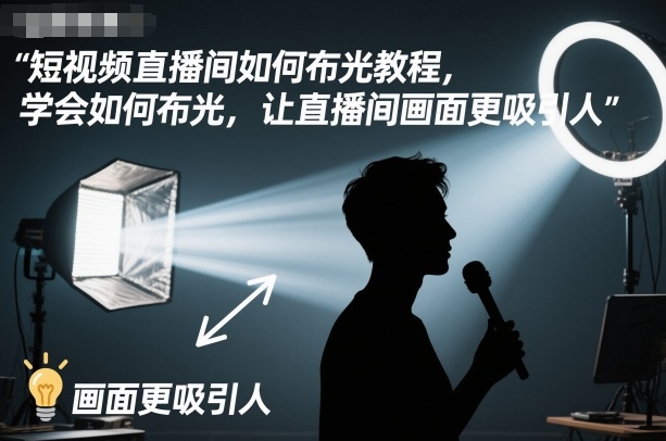 短视频直播间如何布光教程，学会如何布光，让直播间画面更吸引人-选优云网创