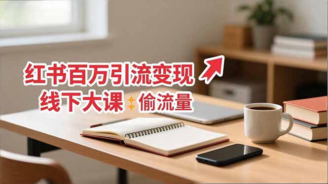 小红书百万引流变现-11月线下大课：分享从0到百万引流路径，手把手教偷流量、拿结果-选优云网创