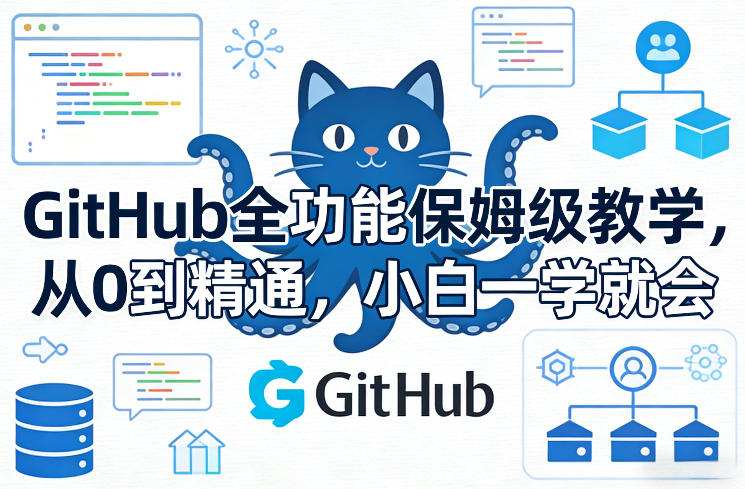 GitHub全功能保姆级教学，从0到精通，小白一学就会-选优云网创