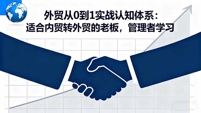 外贸从0到1实战认知体系：适合内贸转外贸的老板，管理者学习-选优云网创