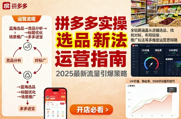王校长9月12拼多多实操新玩法，全链路涵盖从店铺选品、找对标，布局链接，推广玩法等多维度运营思路(更新)-选优云网创
