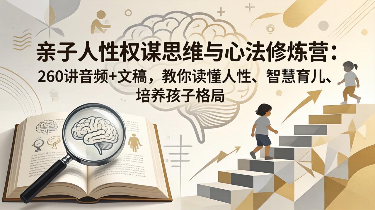 亲子人性权谋思维与心法修炼营：260讲音频+文稿，教你读懂人性、智慧育儿、培养孩子格局-选优云网创