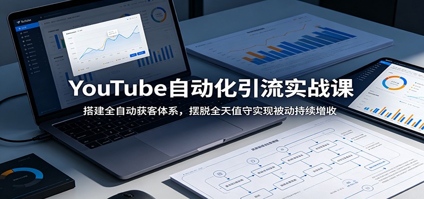 YouTube自动化引流实战课：搭建全自动获客体系，摆脱全天值守实现被动持续增收-选优云网创