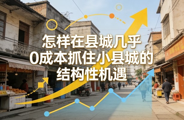 付费文章：怎样在县城几乎0成本抓住小县城的结构性机遇-选优云网创